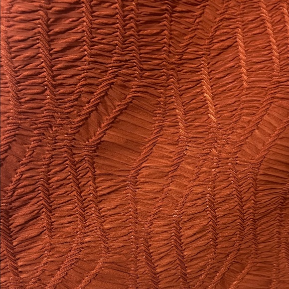 Elegant Textured Rust Skirt - Picture 2 of 3